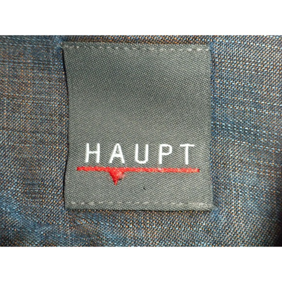 Haupt Germany Shirt Mens XL Blue Tinted Denim Chambray Button Down Long Sleeve - Picture 7 of 14
